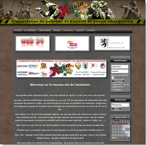 xtrempaint site internet de paintball, crée par web54